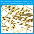 thumbnail image 5 of Uxcell 100 Pcs Gold Ball Head Pins 0.79 inch Wire Head Pins 24 Gauge Brass Head Pins for DIY Craft Jewelry Making, 5 of 7