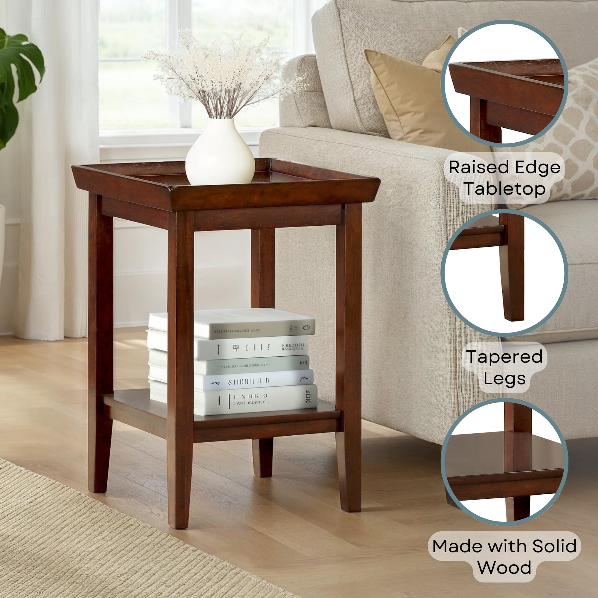 Convenience Concepts Ledgewood End Table, Multiple Colors