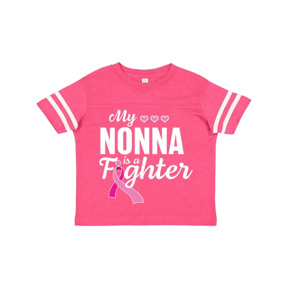 Inktastic Breast Cancer Awareness My Nonna is a Fighter Boys or Girls Toddler T-Shirt