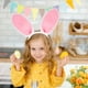 thumbnail image 5 of Diadema de orejas de animal, orejas de conejo de peluche, tocado de cosplay con tela suave para disfraz de Pascua, fiestas, disfraces, marrón, 5 of 6