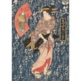 thumbnail image 3 of Eisen, Keisai 11x14 Black Modern Framed Museum Art Print Titled - Geisha in antique pink kimono, 3 of 5
