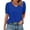 438#Blue, variant on Womens Short Sleeve Tops with Buttons V-Neck Summer Outfits Casual Blouses Shirts Beach Vacation Fall Clothes 2026 Orange XL