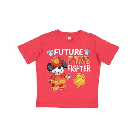 

Inktastic Future Fire Fighter with Cute Dalmatian Dog Gift Toddler Boy or Toddler Girl T-Shirt