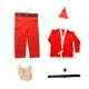 thumbnail image 1 of Wosthever Ropa navideña Trajes Piel Amigable Cosplay Traje de manga larga Tela no tejida Elástico Traje de Papá Noel Pantalones Guantes Kits de decoración para fiestas Wosthever HA068334-00, 1 of 6