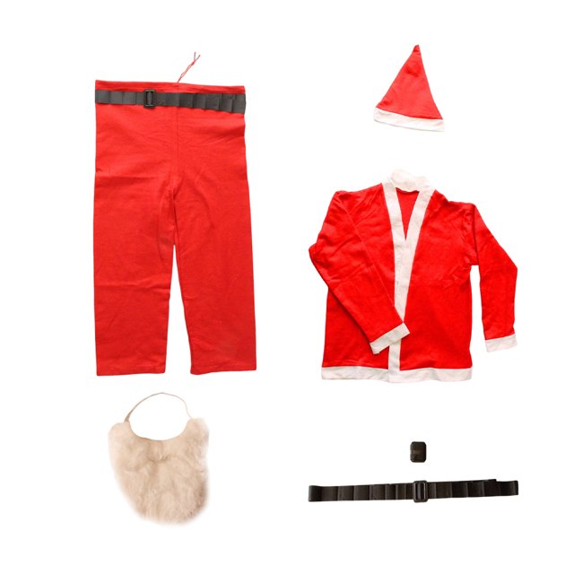 Toystoory Ropa navideña Trajes Piel Amigable Cosplay Traje de manga larga Tela no tejida Elástico Traje de Papá Noel Pantalones Guantes Kits de decoración para fiestas Toystoory HA068334-00
