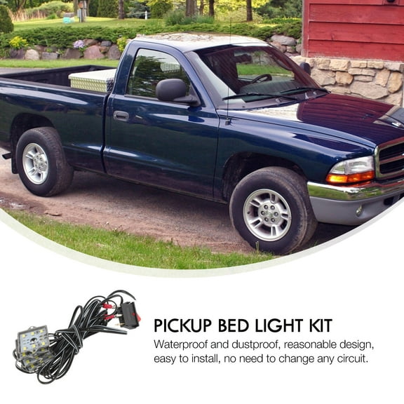 QUMIIRITY 1Set Truck Bed Lighting Kit for Pickup with Aluminum Alloy Waterproof LED Lights .60X3.60X0.50in