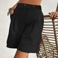 thumbnail image 7 of Sheghy Womens Shorts 100%Cotton Women Summer Casual Solid Elastic Waist Daily Shorts with Side Storage Pockets Black S, 7 of 7