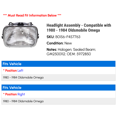 thumbnail image 2 of Headlight Assembly - Compatible with 1980 - 1984 Oldsmobile Omega 1981 1982 1983, 2 of 2