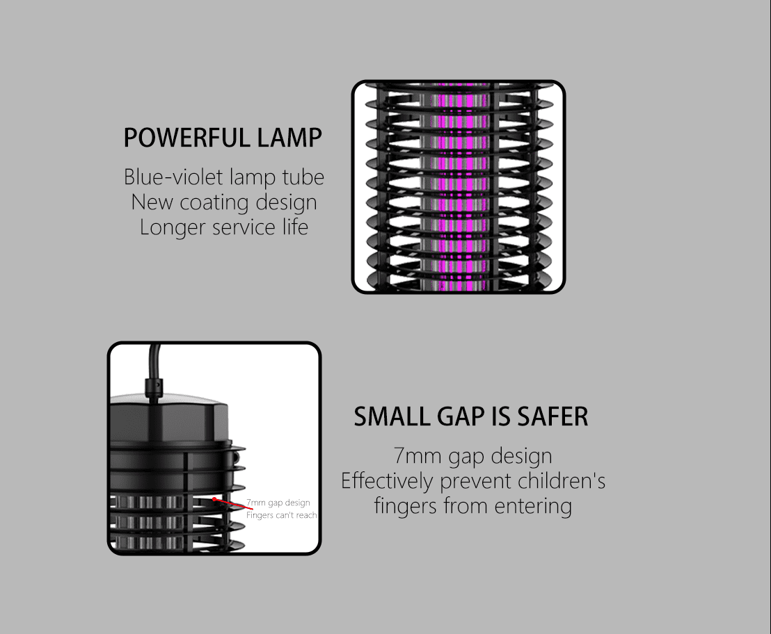 Bug Zapper Outdoor, Mosquito Zapper with LED Light bulb, Fly Zapper Outdoor Indoor, Insect Zapper Electric Fly Traps, Plug in Mosquito Repellent Outdoor Patio Killer Yard