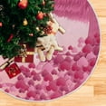 thumbnail image 5 of GZHJMY Valentine's Day Love Christmas Tree Skirt Home Decoration Large Round Christmas Tree Skirt for Holiday Party Home Christmas Day Ornaments, 35.4", 5 of 6