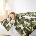 thumbnail image 4 of Feelyou Green Letter L Twin Comforter Sets, A-Z Monogrammed, Camo Bedding Set, 2pcs, 4 of 8