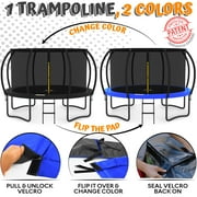 JUMPZYLLA Trampoline 8FT 10FT 12FT 14FT Trampoline Outdoor with Enclosure - Recreational Trampolines with Ladder and Galvanized Anti-Rust Coating, ASTM Approval- Outdoor Trampoline for Kids