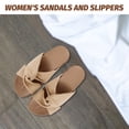 thumbnail image 3 of KAKOWELY 1Par Sandalias Para Mujer Con Suela Plana Hawaii Color Beige Ligeras Y Cómodas Para, 3 of 6