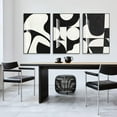 thumbnail image 2 of Hieng Large bright black and white geometric abstract wall art modern decorative painting, suitable for living room, bedroom, bathroom, and office poster decoration printing, 2 of 6