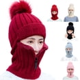 thumbnail image 5 of Winter Beanie Hat Scarf Set Warm Knit Hat Skull Cap Neck Warmer with Thick Fleece Lined Winter Hat & Scarf for Men Women, 5 of 8