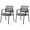 2 Pack Gray, variant on Spaco Mesh Back Stacking Arm Chairs, High - density Fabric Cushions, Breathable Mesh Back, 2 Pack Gray