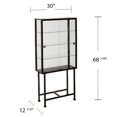 thumbnail image 5 of SEI Furniture Metal-Glass Sliding Door Display Cabinet in Black, 5 of 5