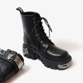 thumbnail image 4 of Women's Punk Style Ankle Bike Wool Platform Shoe, 4 of 5