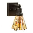 thumbnail image 4 of Meyda Tiffany 214080 Delta Jadestone 9" Tall Wall Sconce - Solar Black, 4 of 6