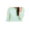 thumbnail image 2 of STYLE & COMPANY Womens Green Textured Heather Long Sleeve Crew Neck Blouse S, 2 of 3