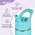 thumbnail image 5 of Fijinhom 4 Pack 12oz Kids Water Bottle with Straw, Stainless Steel, BPA-Free, Leak-Proof, Vacuum Insulated for School or Travel, Aurora, 5 of 8