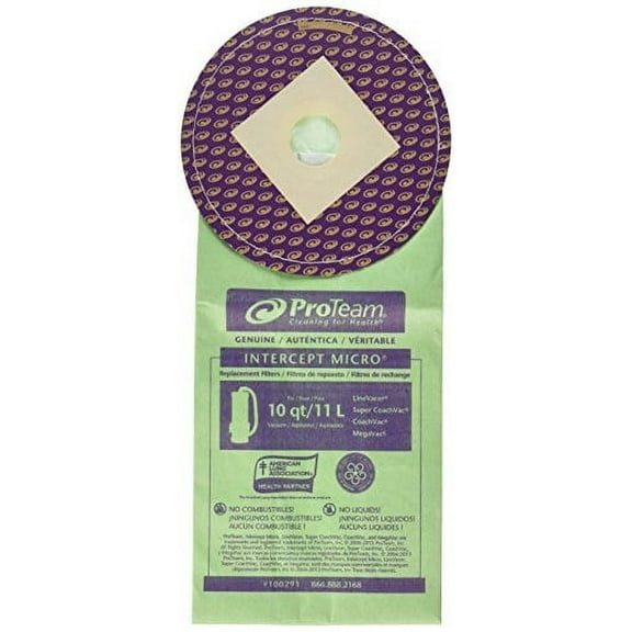 ProTeam Paper Filter Bags for LineVacer 10 Qt Backpack Vacuum – 10 Pack - 100291