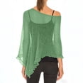 thumbnail image 3 of APEXFWDT Womens Off Shoulder Sheer Cover Ups Lightweight Mesh Shrug Summer Trendy Poncho Tops, 3 of 6
