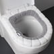 thumbnail image 1 of Funda de inodoro suave, más gruesa y cálida con tela de fibra lavable, reutilizable y de fácil instalación para una limpieza fácil, cómoda mejora del baño para uso doméstico, 1 unidad, 1 of 7