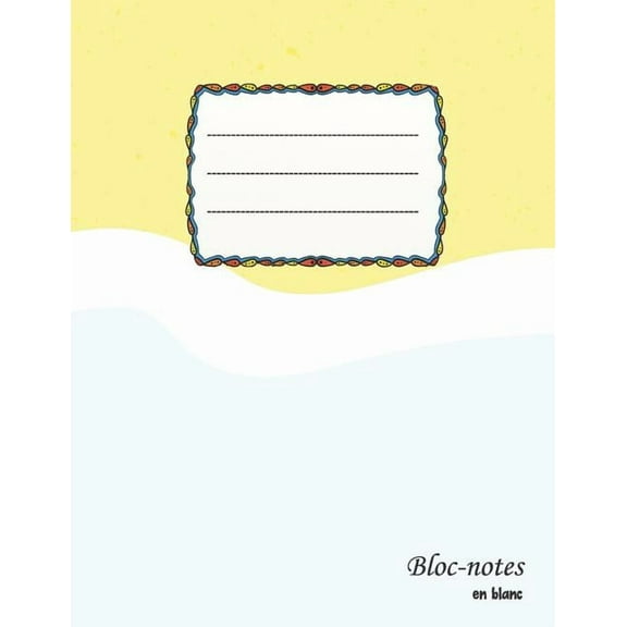 Bloc-notes en blanc: design de plage simple - format A4 - 112 pages - carnet de notes avec registre - idéal comme agenda, carnet de croquis, carnet de croquis, carnet à dessin ou à colorier vide (Pape