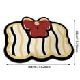 thumbnail image 3 of Red Bowtie Bath Mat Highly Absorbent Soft Non Quick Drying Rubber Backing Shower Floor Carpet for Bathroom, 3 of 7