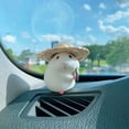 thumbnail image 7 of Yvsxxv 1 Pcs Cute Hamster Car Dashboard Figurines & Knick-Knacks Straw Hat Ornament for Auto Interior, 7 of 7