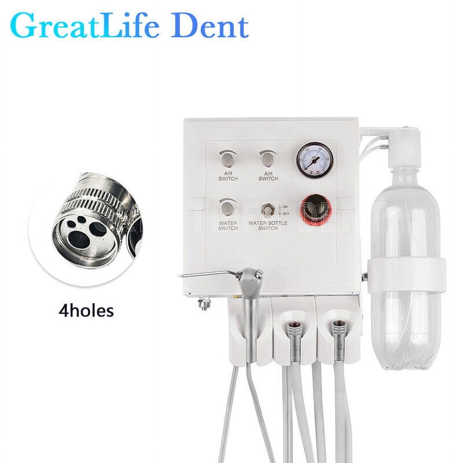 GreatLife Dent USA Stock PORTABLE DENTAL FOLDING CHAIR LED LIGHT+TURBINE+DENTIST STOOL
