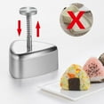 thumbnail image 4 of LQQBOX Stainless Steel Rice Ball Mold - Classic Triangle Musubi Mold for Kids Lunch Bento and Home DIY - 1 Pcs, 4 of 7