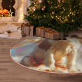 thumbnail image 5 of Rateoe Rainbow English Cocker Spaniel Pattern Christmas Tree Skirt with Ties , Christmas Tree Decorations, Farmhouse Christmas Decor Xmas Holiday Decorations-, 5 of 6