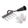 thumbnail image 3 of koolsoo Gardening Garden Hoe Weeding Rake Weeds Remover for Lawn Digging Landscaping 5 tines, 3 of 9