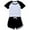 Black, variant on Tkrady Girls' Clothing Sets Spring Summer Comfortable Soft Solid Color Short Sleeve Tops Shorts Set, Sizes 1-15 Years