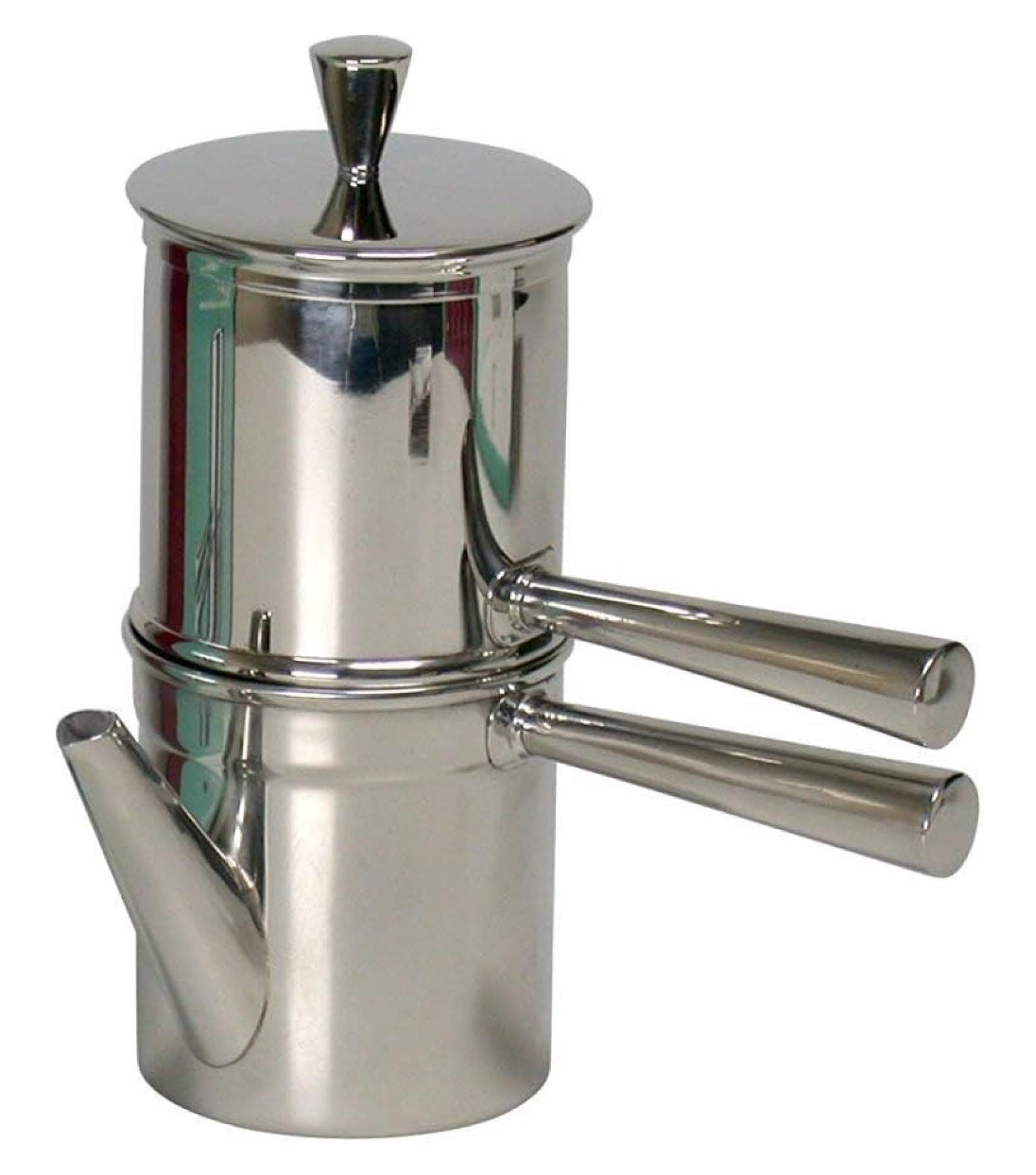 ZRQarq Stainless Steel Neapolitan Coffee Maker with Spout, 6 Cup