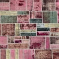thumbnail image 1 of Ahgly Company Machine Washable Indoor Square Abstract Brown Red Area Rugs, 4' Square, 1 of 7