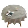 thumbnail image 1 of Nappe Ronde Lavable en Lin, Nappe Géométrique, Housse de Table, Décoration, 1 of 8