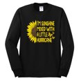 thumbnail image 2 of Wild Bobby, I'm Sunshine Mixed With A Little Hurricane , Inspirational/Christian, Men Long Sleeve Shirt, Black, Small, 2 of 5