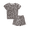 Leopard, variant on Oudiya Girls 2 Piece Tie Dye Pajamas Set Summer Trendy Outfit Lounge Set Kids Sleepwear