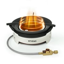 Wind-Resistance Portable Butane Camping Stove with Case，No Flame Adjustable Infrared Gas Stove for Outdoor Cooking, Camping BBQ Hiking