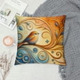 thumbnail image 2 of JEUXUS Short Plush Pillowcase for Car Couch Bedroom Very Good Bird And Flower Pattern White, 2 of 5