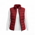 thumbnail image 6 of Diufon Winter Vest for Women Lightweight Stand Collar Zip Up Coat Sleeveless Warm Jacket with Pockets, 6 of 7