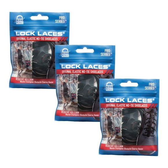 Lock Laces Pro Seriesâ„¢ (Robert Killian OCR Edition) (3-Pack) with Strengthened Double Eyelet Locks