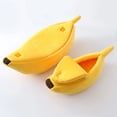 thumbnail image 4 of Funny Banana Cat Bed House Cute Cozy Cat Mat Beds Warm Durable Portable Pet Basket Kennel Dog Cushion Cat Supplies Multicolor ShopWise Round, 4 of 12