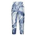 thumbnail image 4 of VERUGU Capris Pants for Women Spring Summer Casual Comfortable Elastic Waist Printed Cropped Pants Blue S, 4 of 5