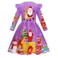 thumbnail image 3 of XEGLSBU School Dresses for Girls 4-6 Child Xmas Girls Dresses Party Dance Kids Christmas Princess Dress Girls Dresses Size 8-9 A-Purple Size 6-7 Years, 3 of 3