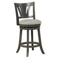 thumbnail image 1 of Costway 26.5" Swivel Bar Stool 1PC Counter Height with Curved Backrest & Rubber Wood Legs, 1 of 8
