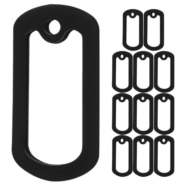 Miangastore 14Pcs Dog Tag Protector Black Silicone Noise Reduction for Everyday Use